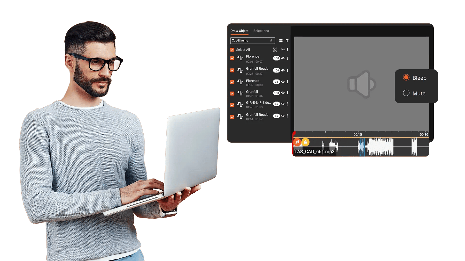Audio Redaction Styles
