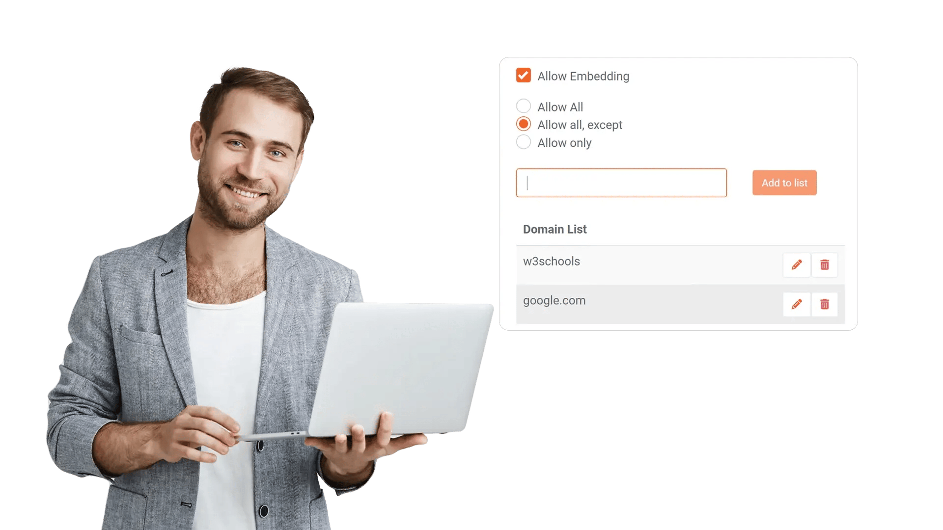 Audit External Embed Usage and Enforce Policy