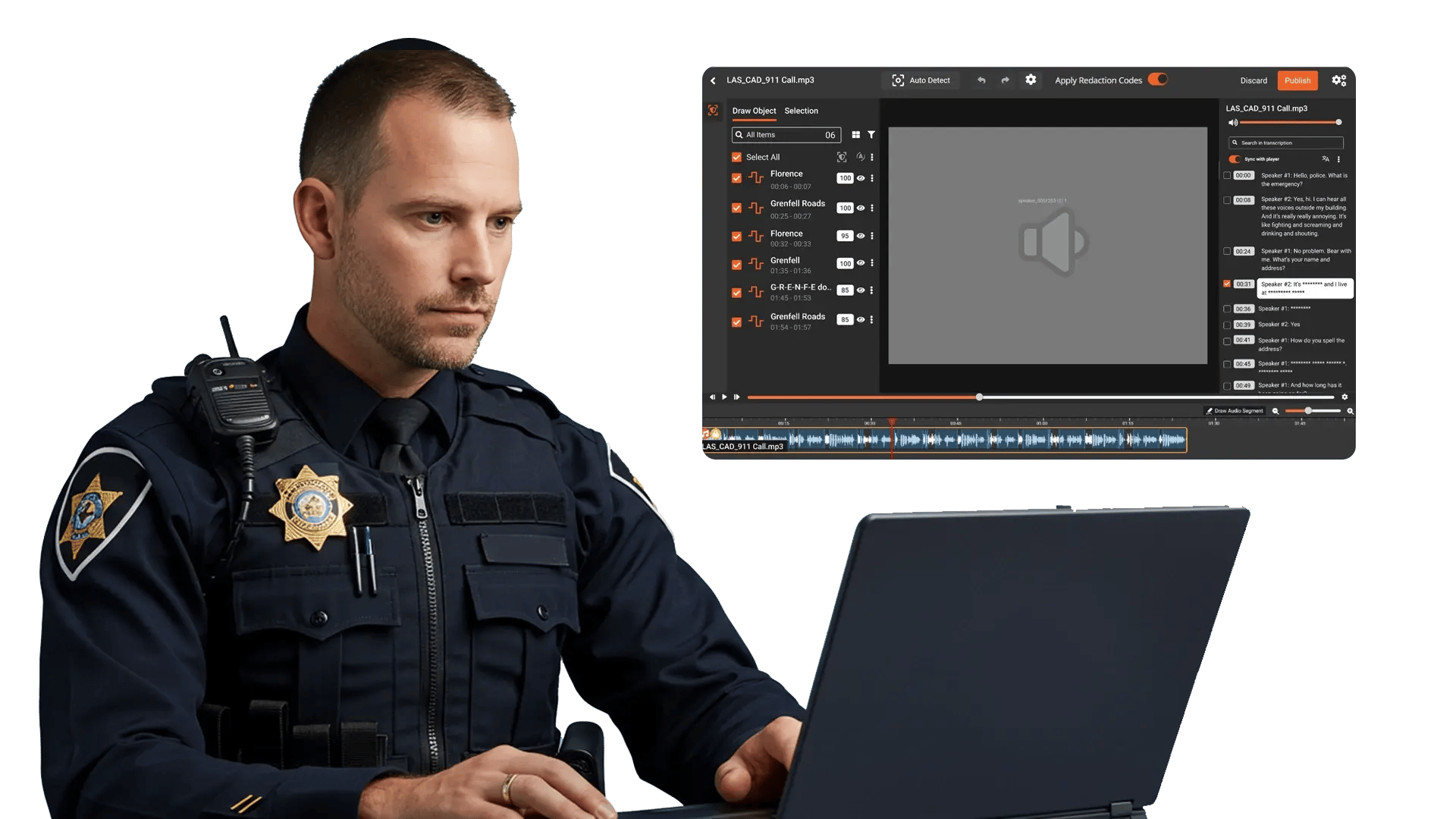 Block 3 - Turn Audio into Searchable, Redactable Transcripts