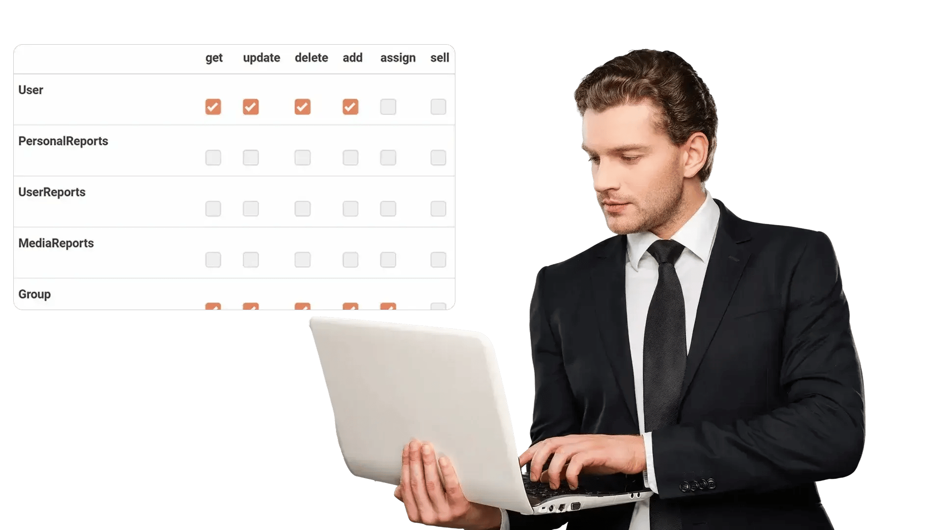 Control access with roles, groups, and category permission