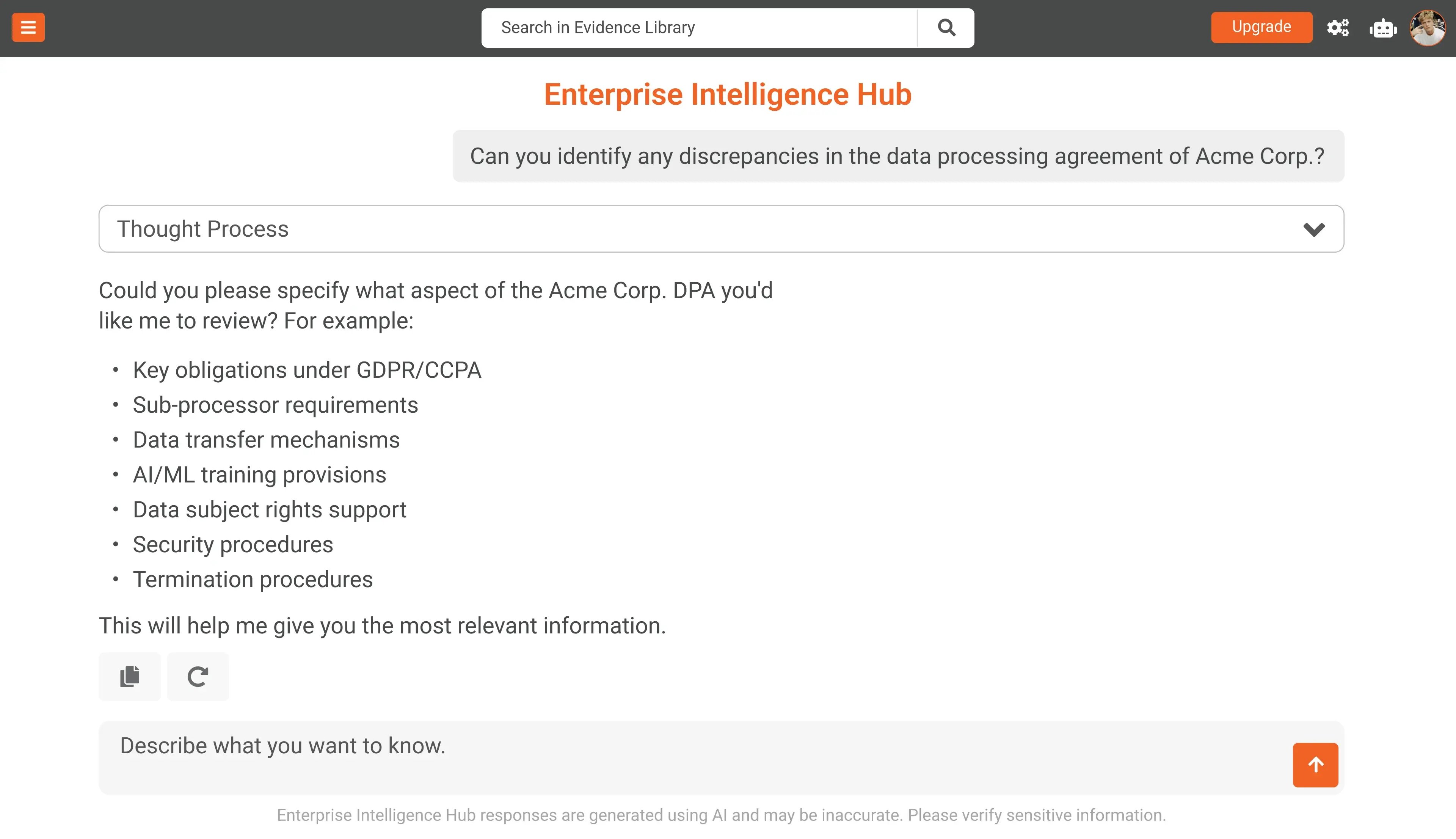 Enterprise Intelligence Hub