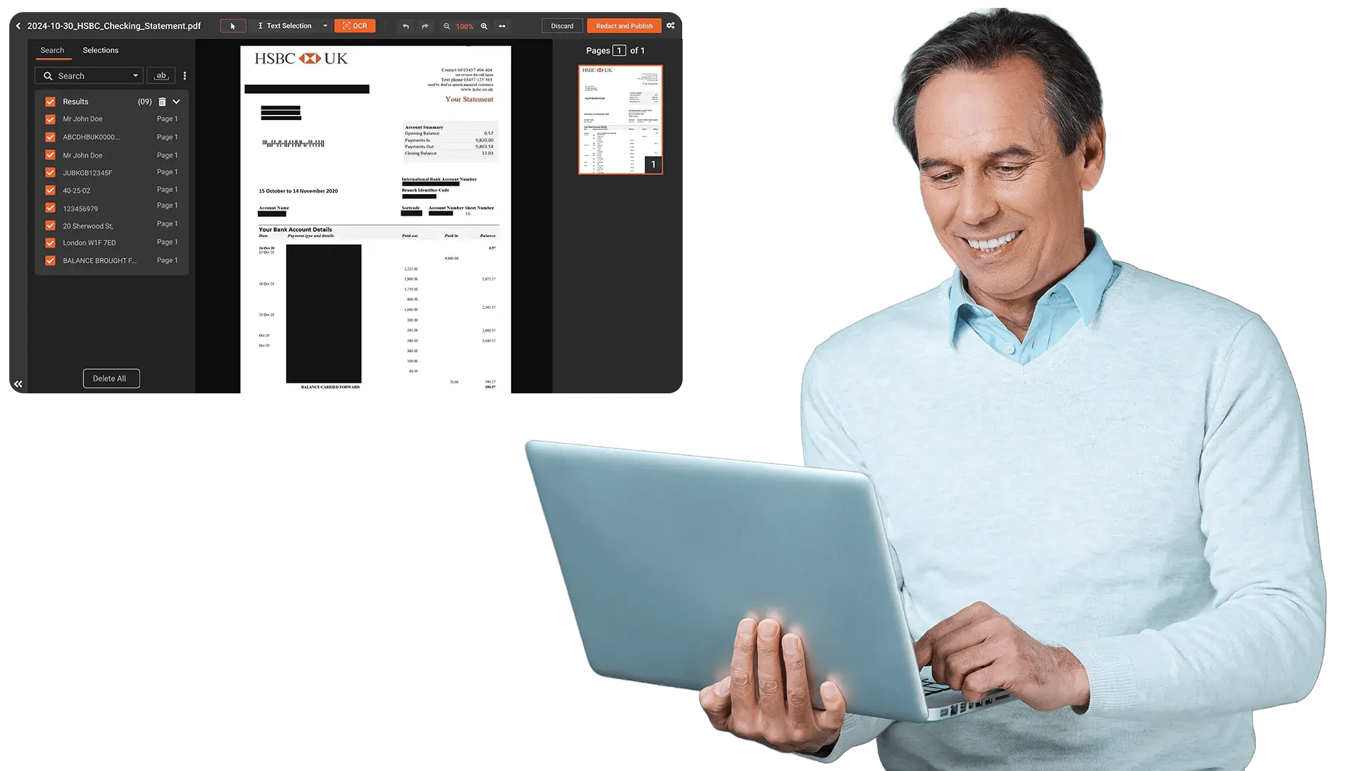 Precision Pattern Redaction with Human Oversight