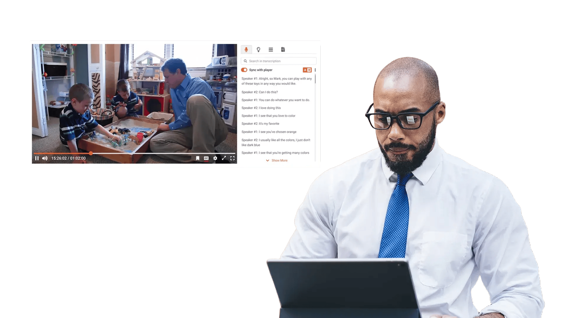 Review long recordings without scrubbing timelines