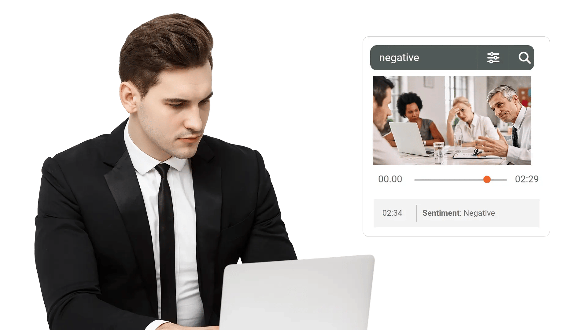 Search content by sentiment