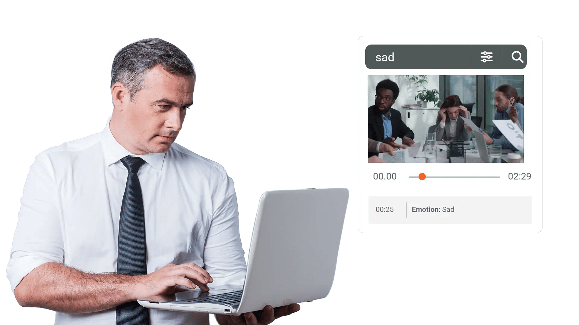Search videos by emotional indicators