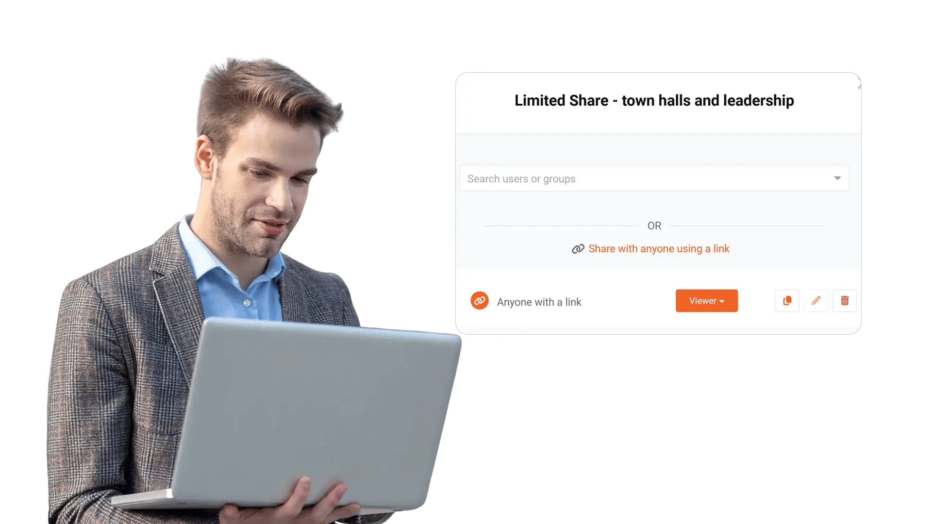 Secure video sharing for teams and external stakeholders