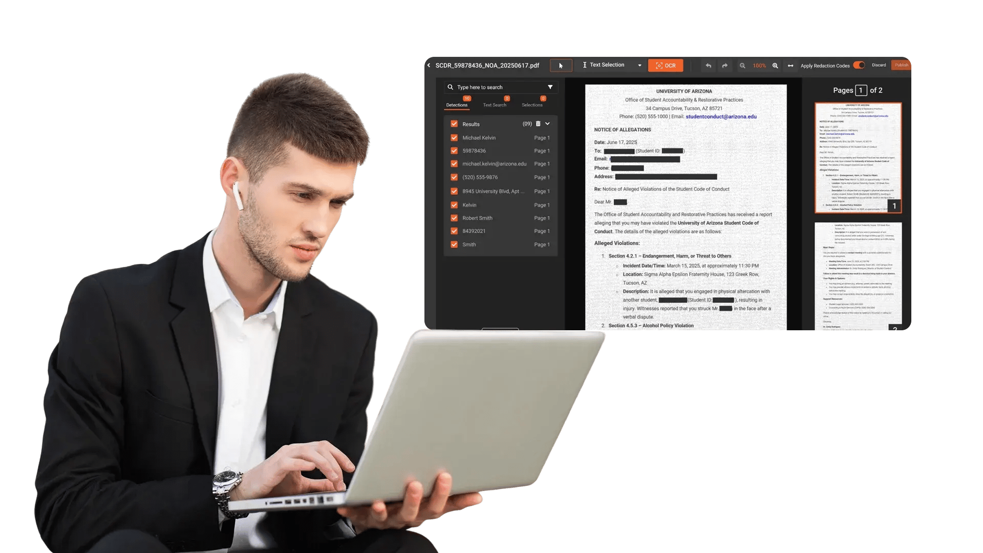 Secure, Automated Document Redaction for Compliance-Driven Organizations