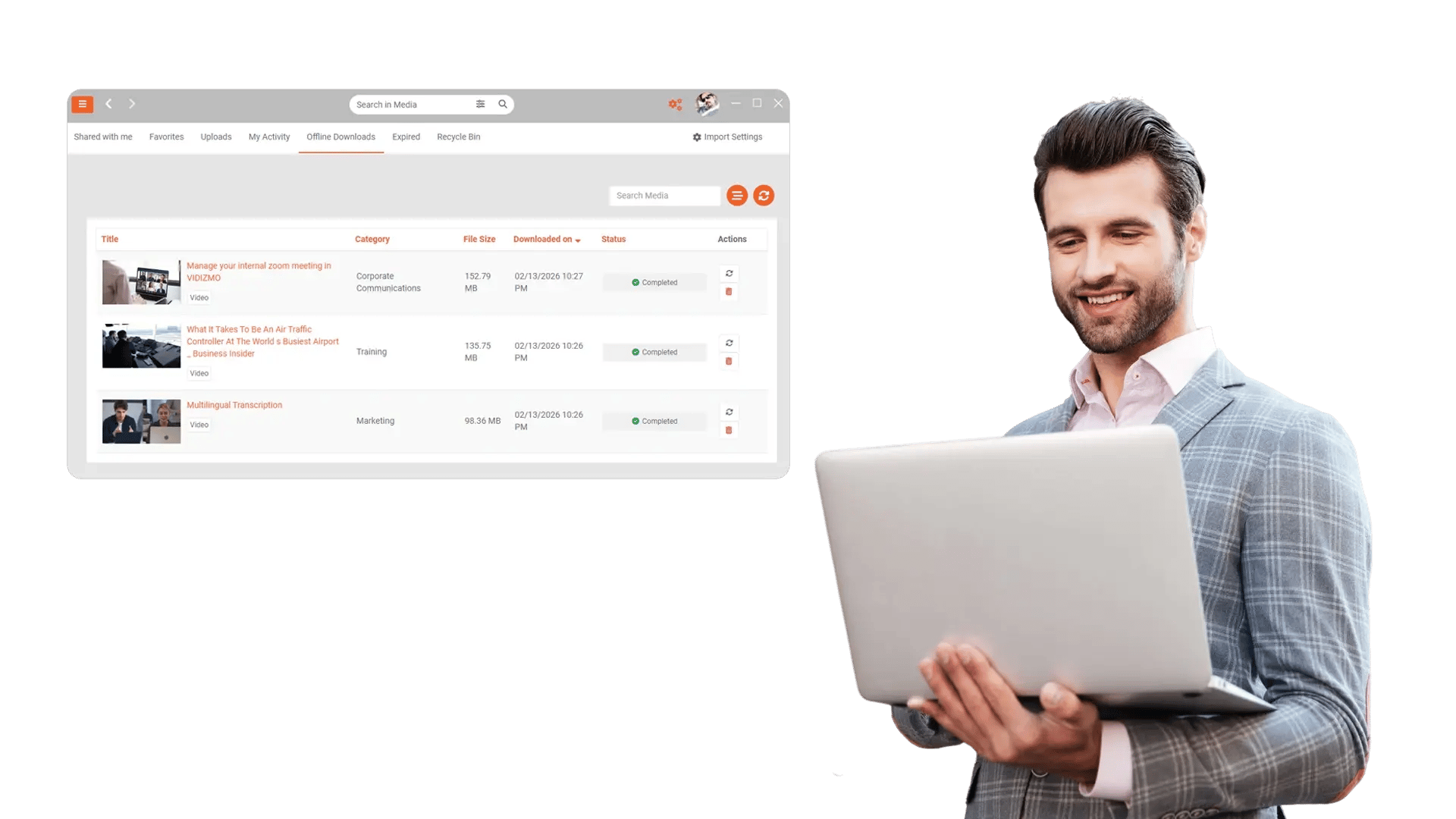 Sync Downloads with the Web Application
