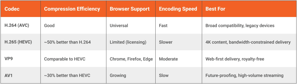 Video Encoding formates