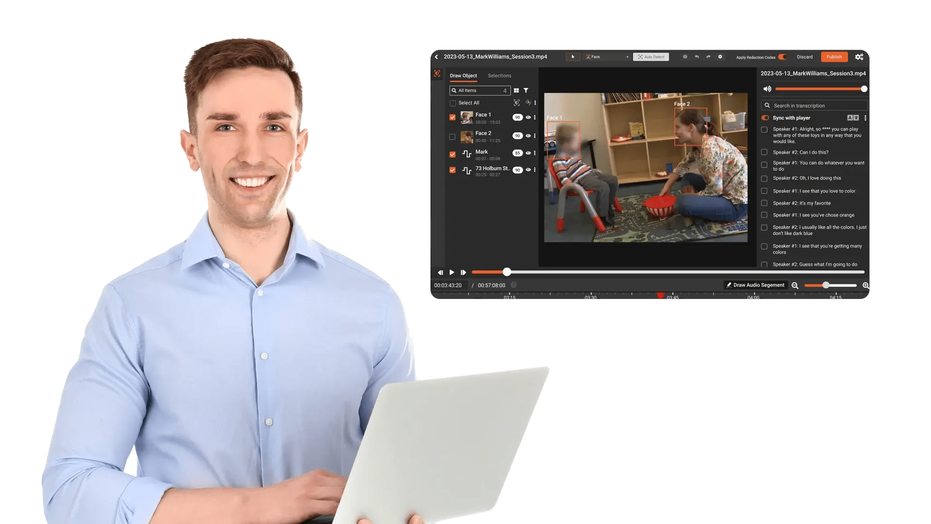 Video redaction for safe sharing and compliant release