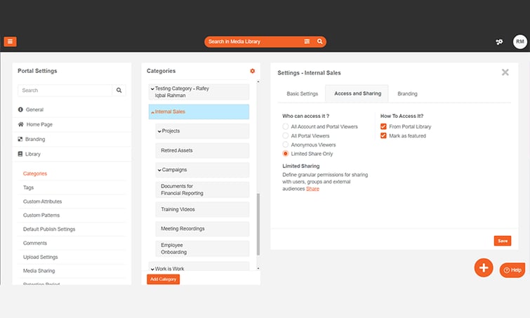 create category - access and sharing Feature image