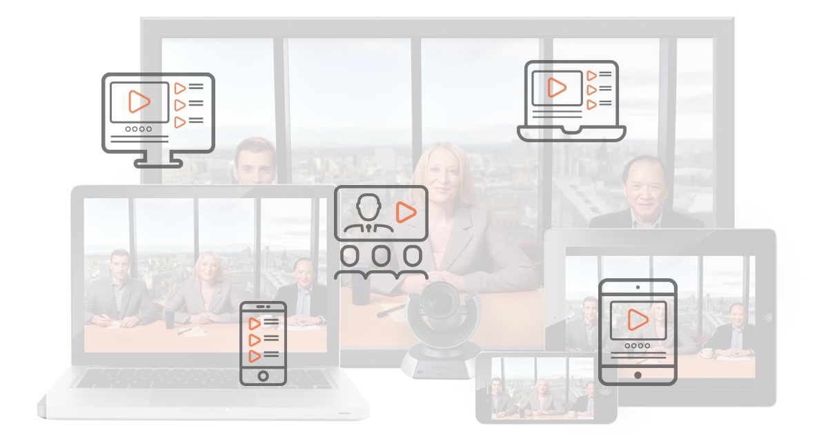 VIDIZMO integration with Polycom RealPresence video conferencing