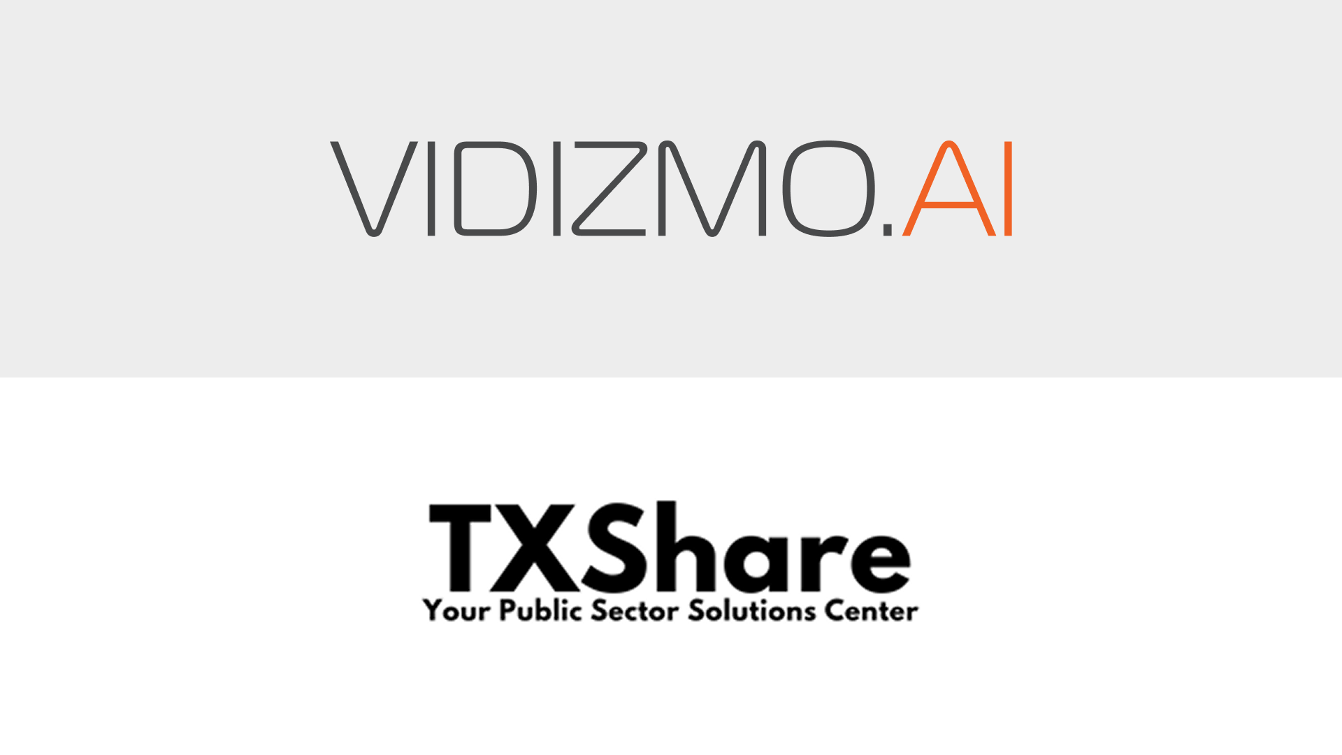 An image of VIDIZMO.AI logo along with TXShare logo