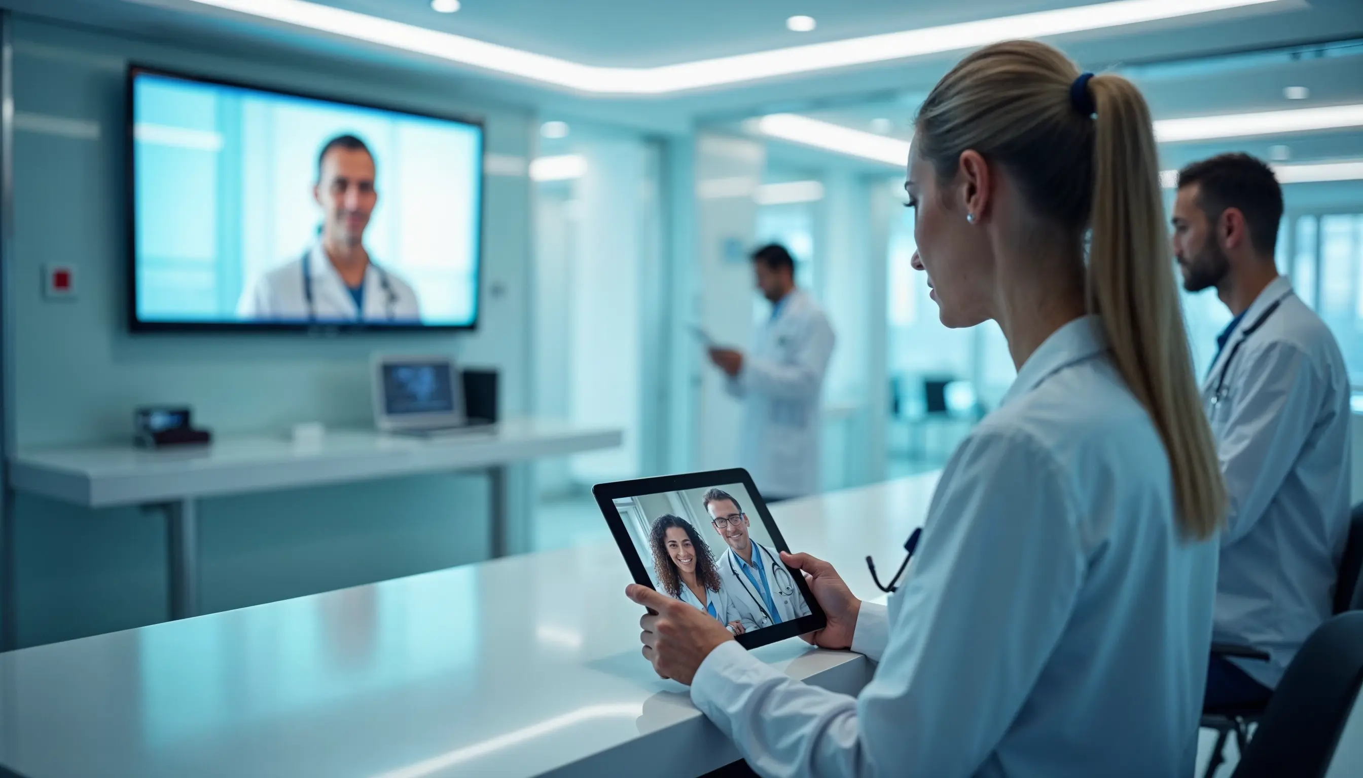 Healthcare professionals using video for communication