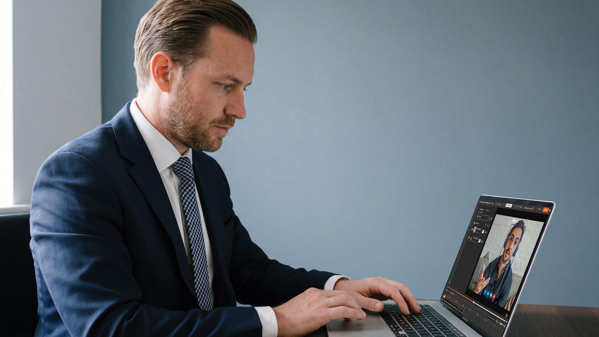 a person redacting meeting recordings