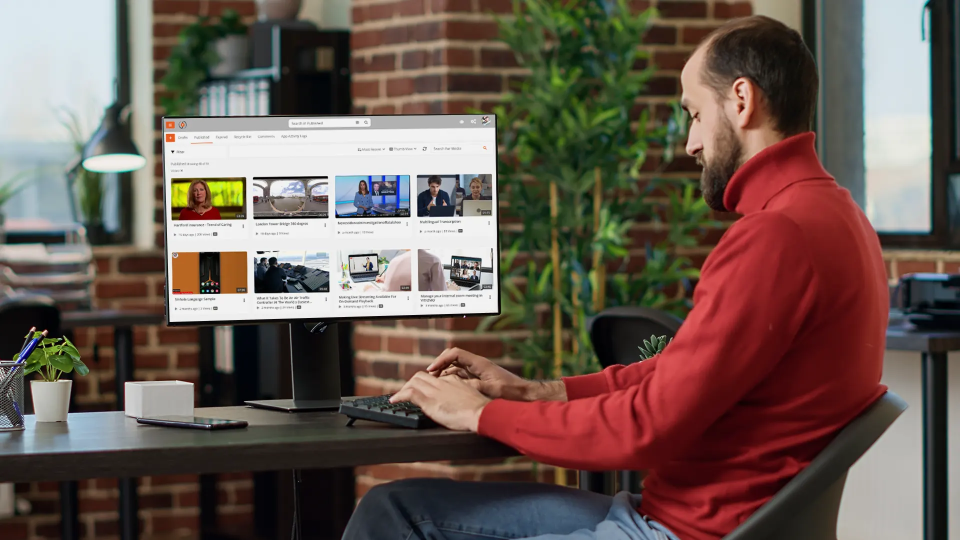 a person using enterprise video management system