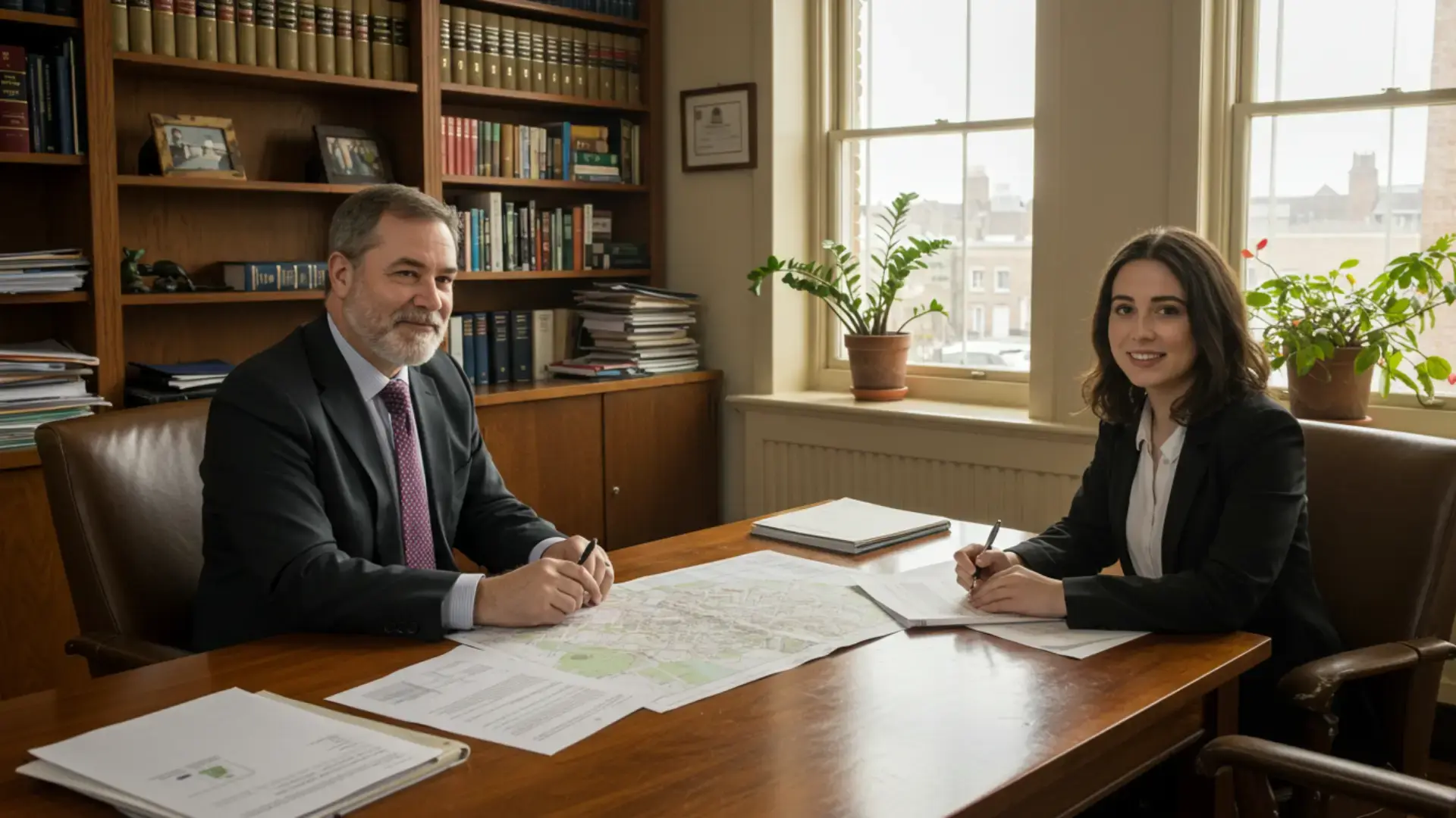 Legal professionals discussing digital evidence collection and preservation during civil litigation case planning.