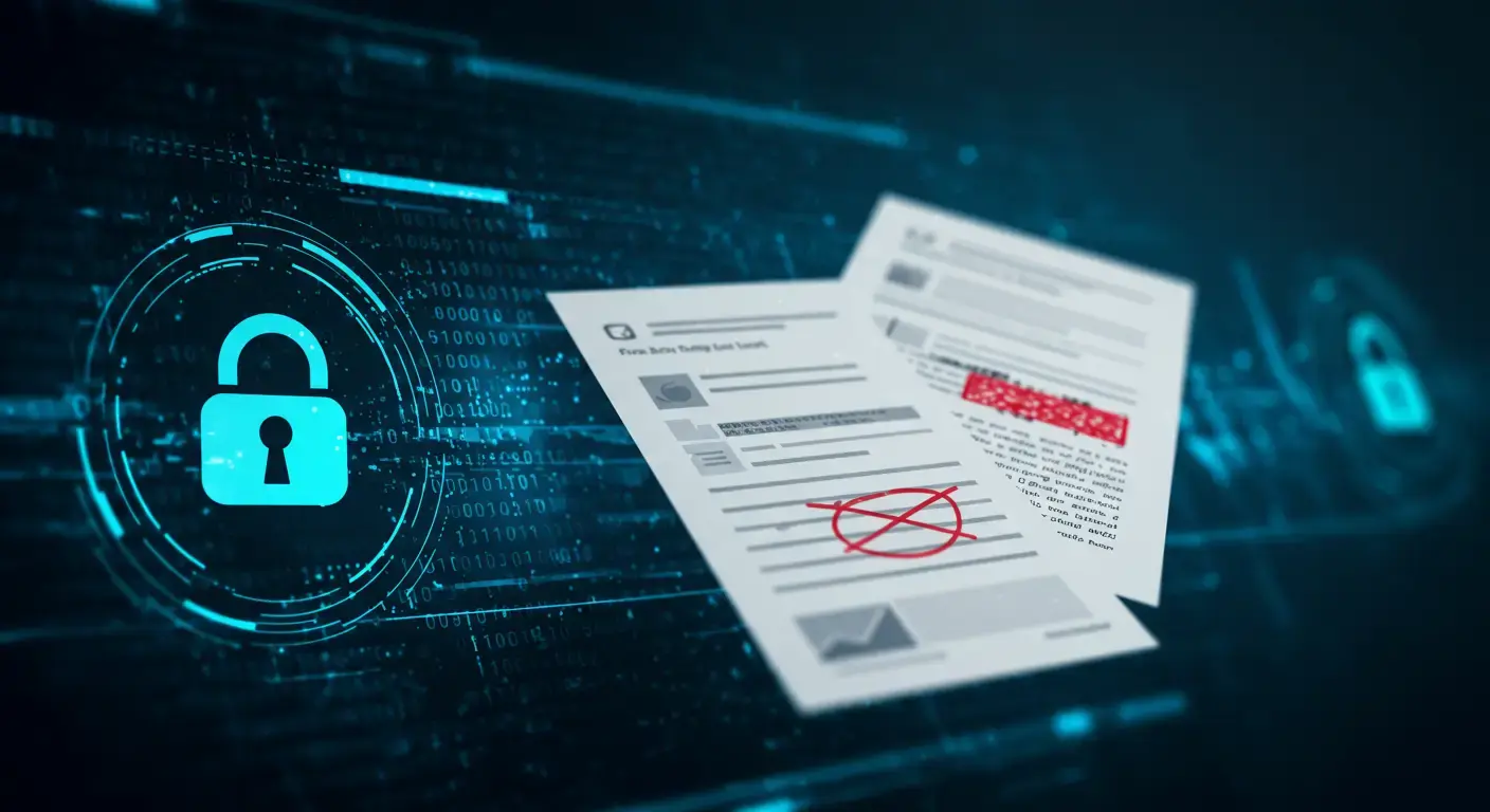 An image showing two survey documents where personally identifiable information has been redacted.