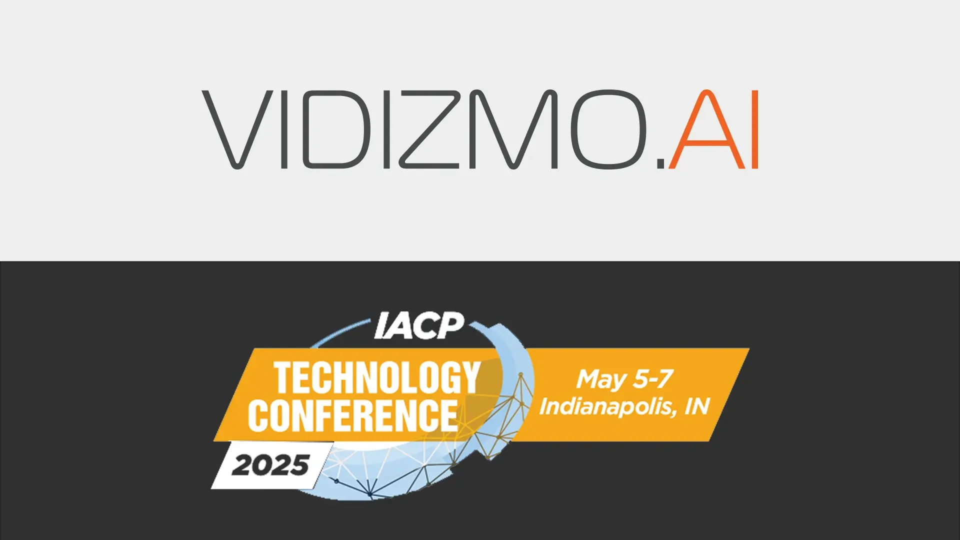 Logos of VIDIZMO and IACP Technology Conference 2025