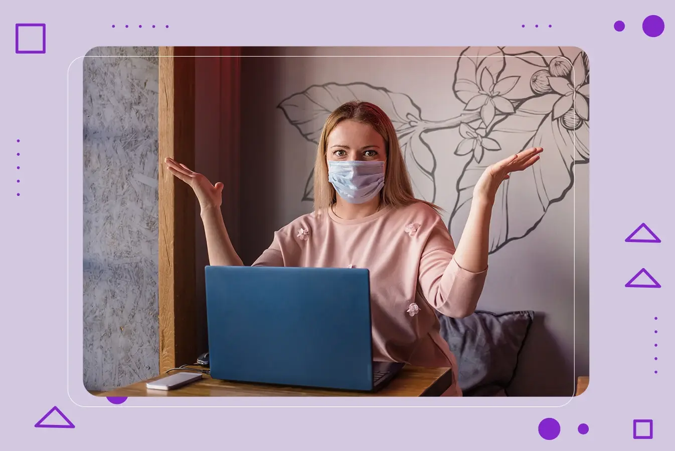 A person working remotely through her laptop