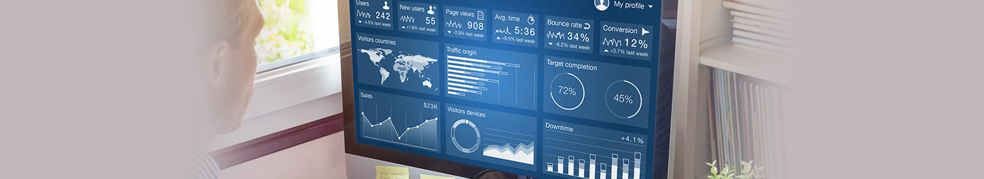 video content analytics displayed on a computer screen