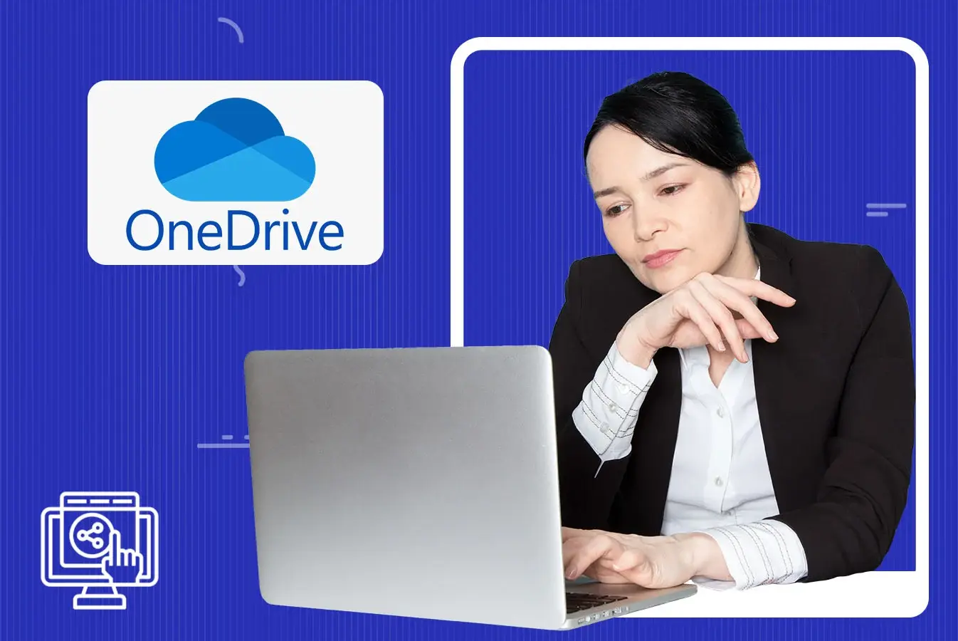  A lawyer using a laptop and OneDrive