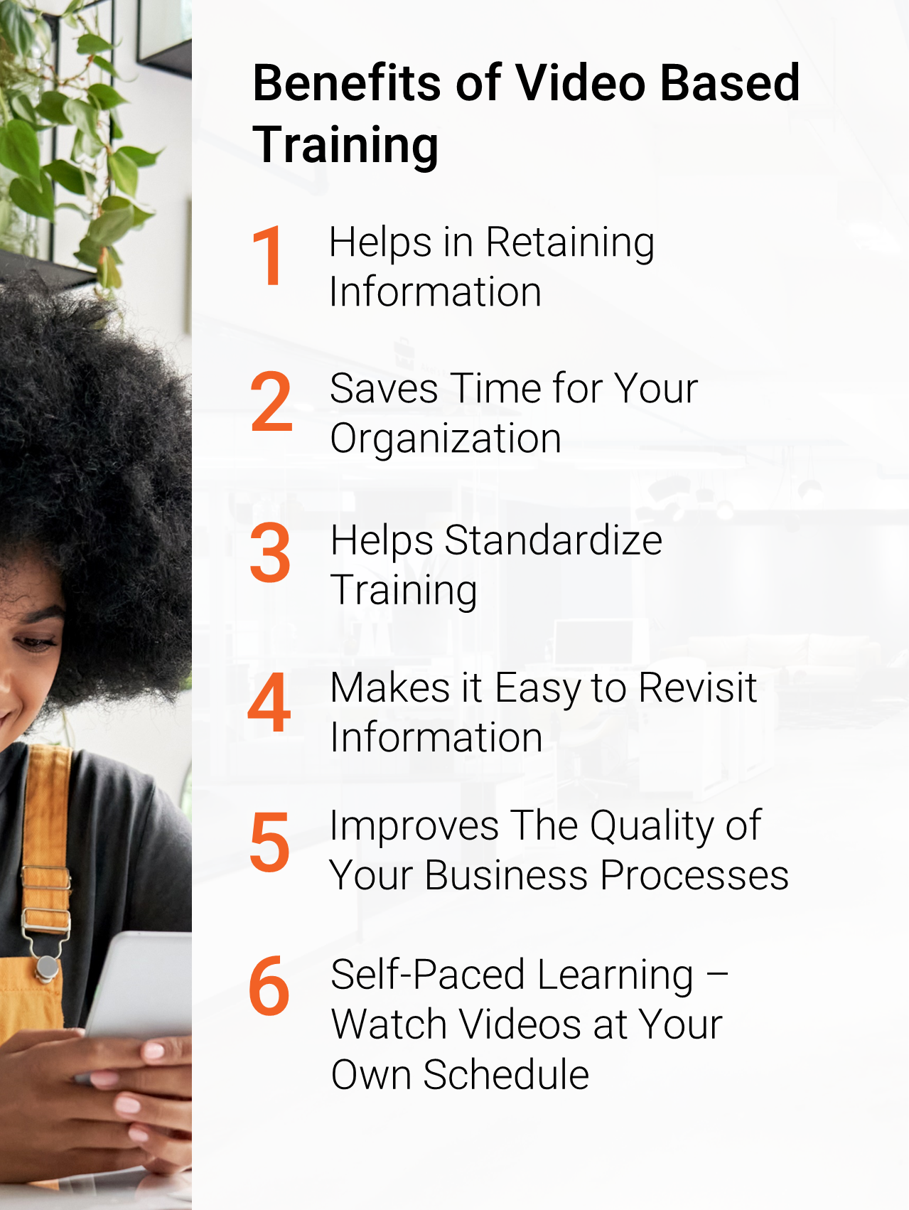 Benefits of Online Video Based Training Infographic