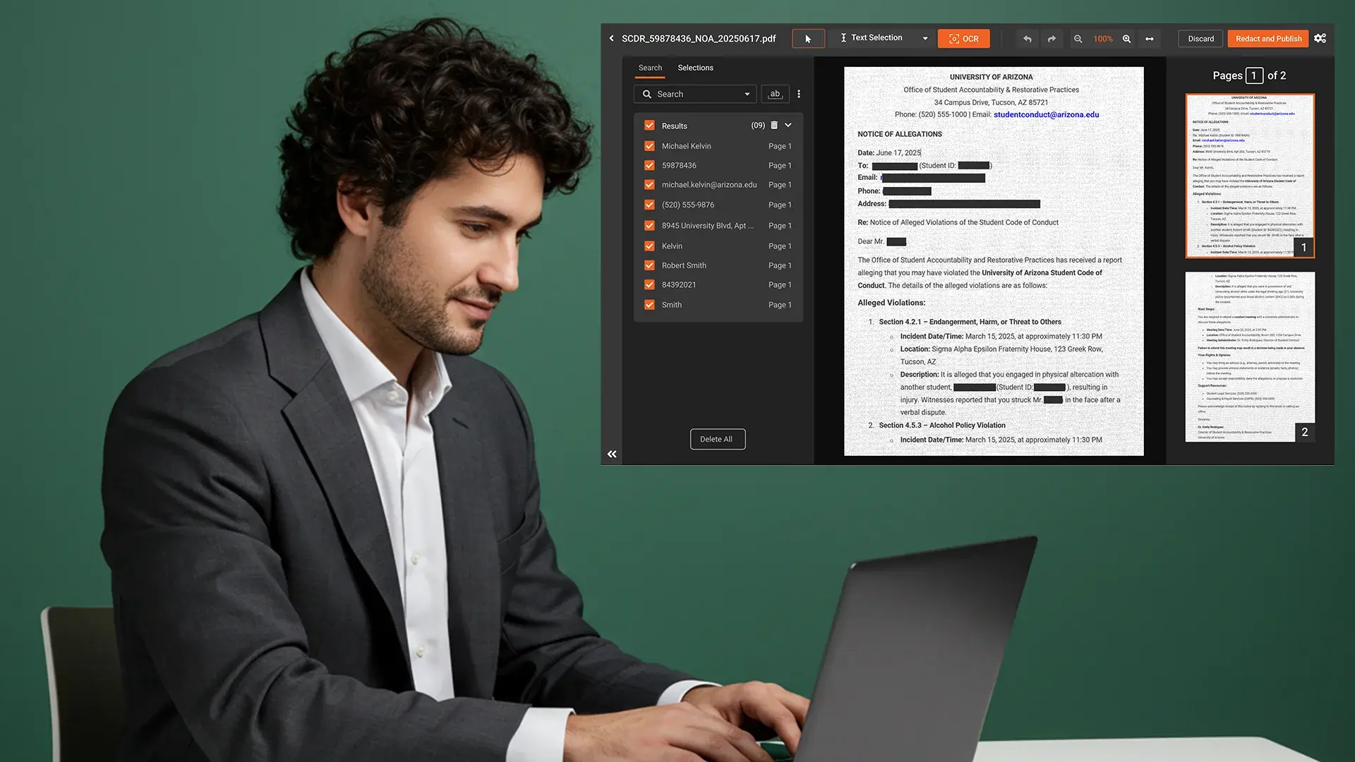 comparison of masking vs true redaction in a resume