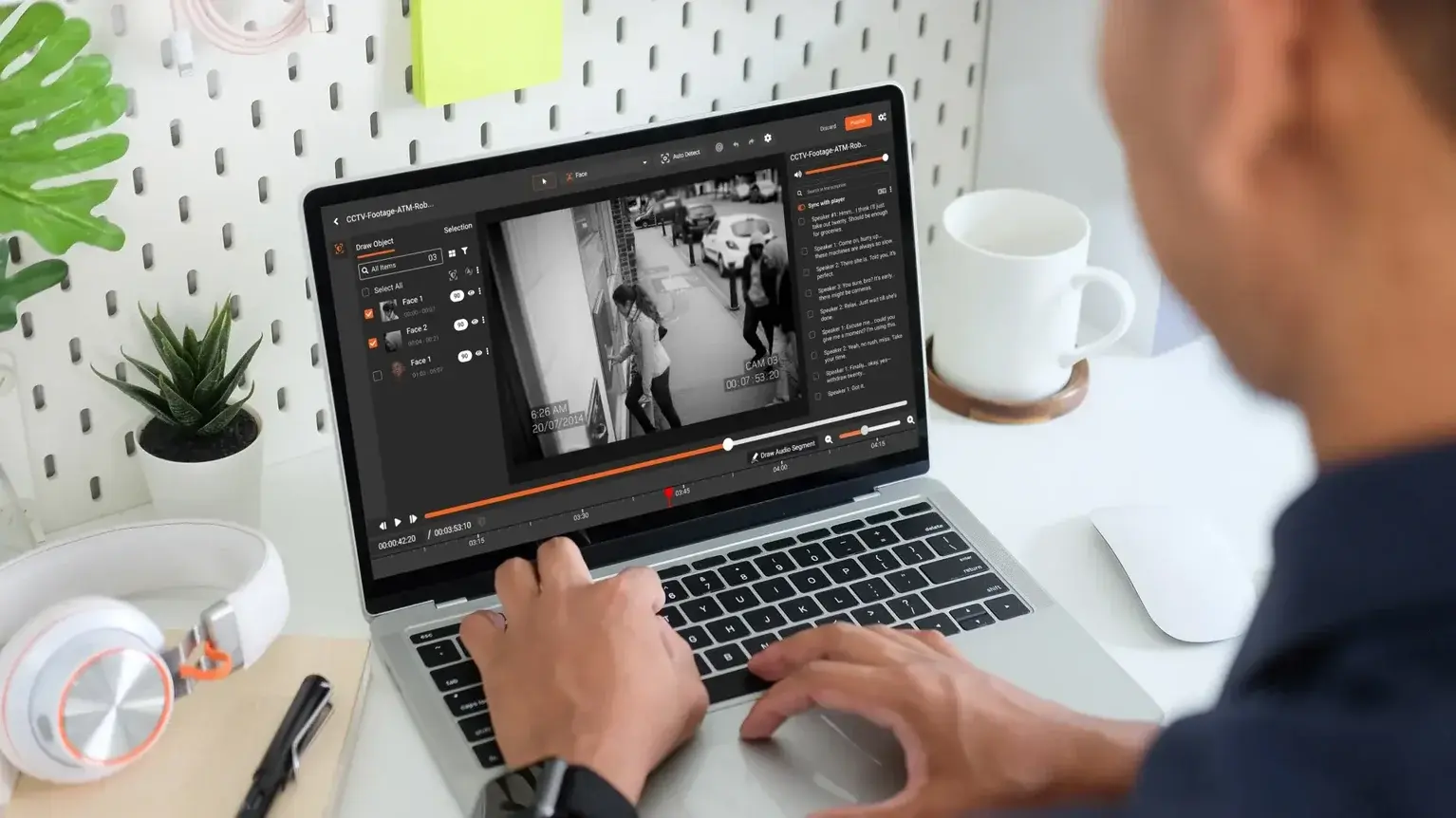 a person redacting footages and PII using Redactor