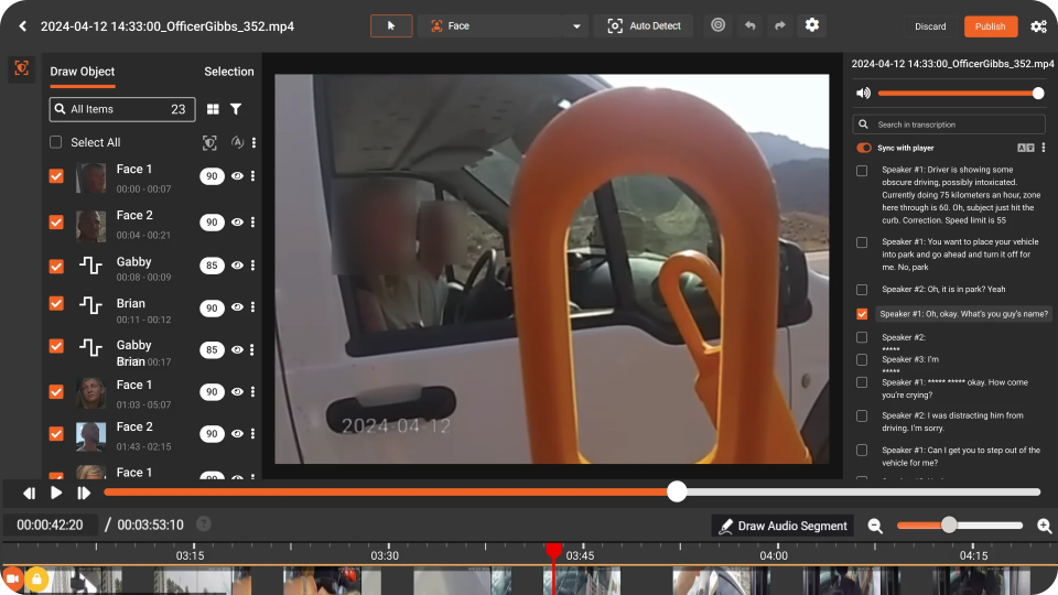 A redacted body-worn camera video.