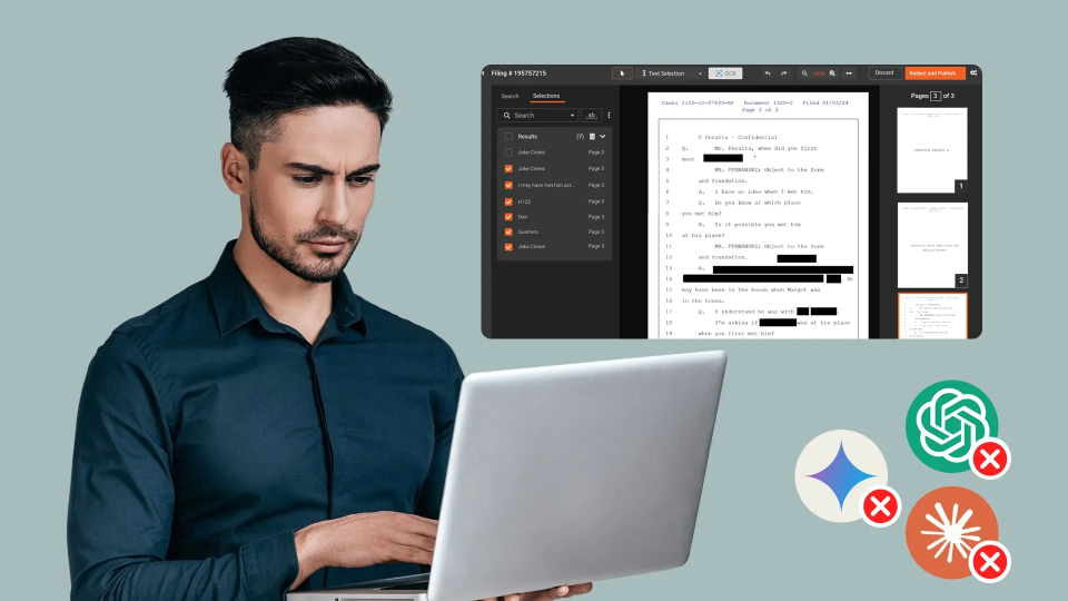 A person redacting documents using VIDIZMO Redactor