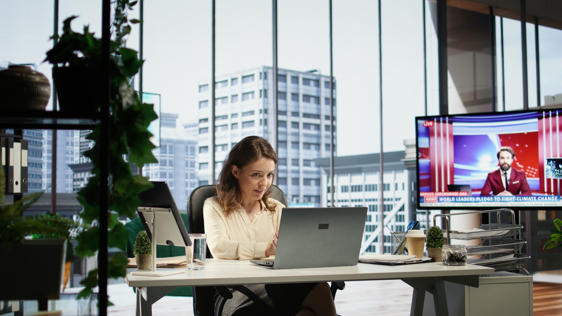 an image of enterprise video platform in workplace