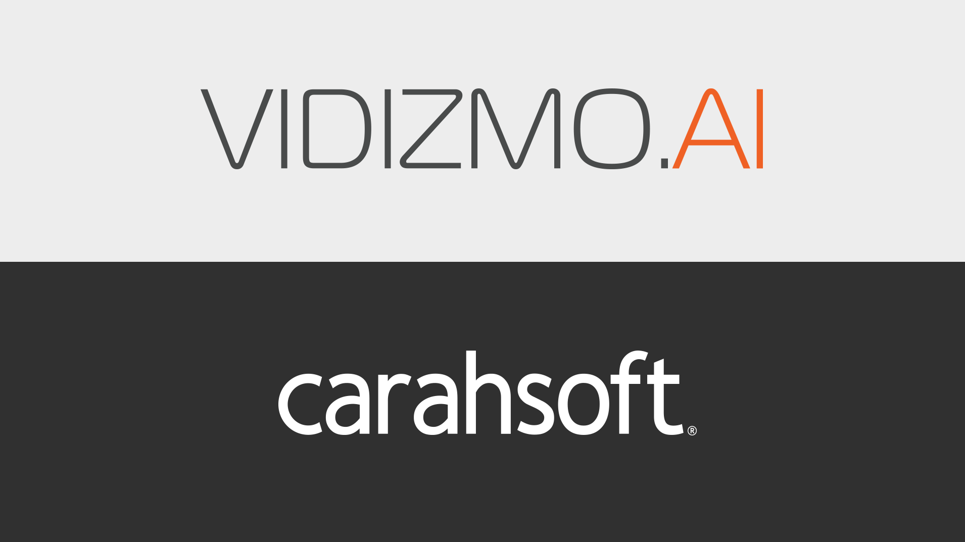 Logos of VIDIZMO and Carahsoft appearing together.