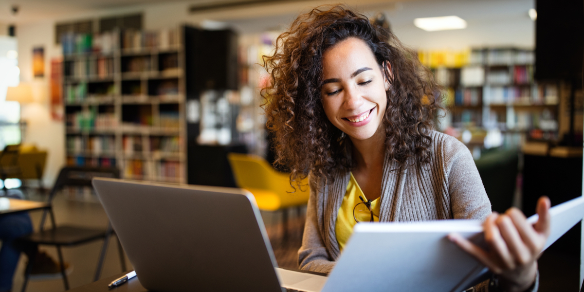 A woman choosing a video platform for education and elearning