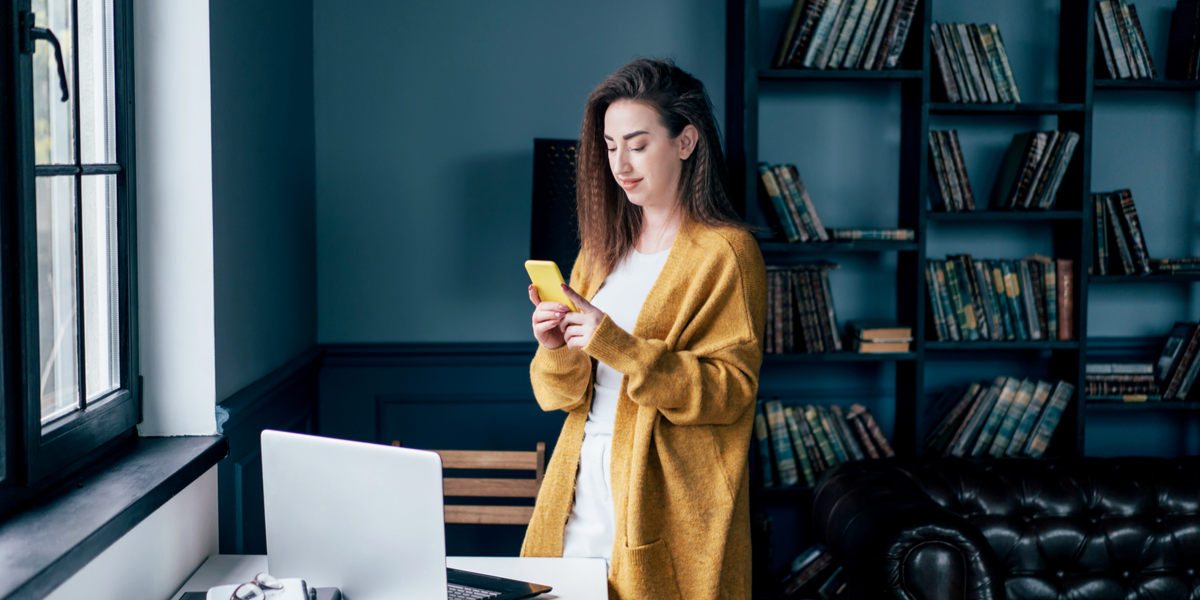 A woman using Wowza for on-demand streaming